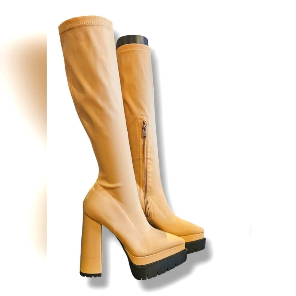 Knee-high platform boots